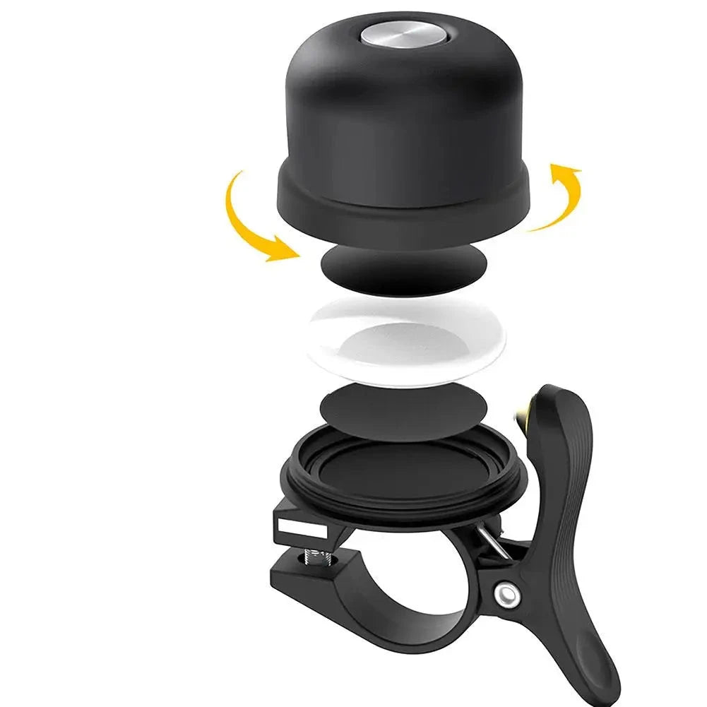 Waterproof bike bell for AirTag, featuring durable metal construction